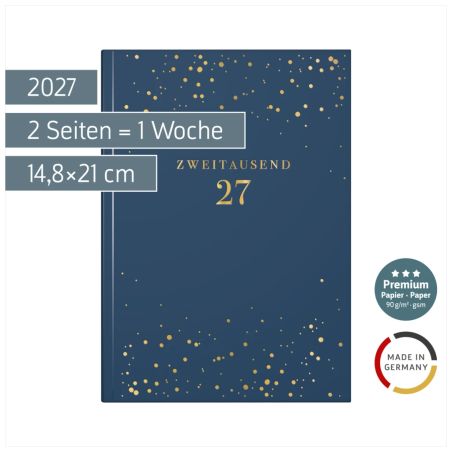 BRUNNEN Buchkalender Young A5 2S/1W Nature 2027 – Natürliche Planung