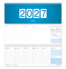 Tischkalender königsblau 2027,