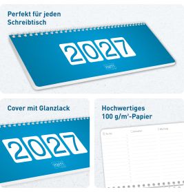 Tischkalender königsblau 2027,