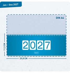 Tischkalender königsblau 2027,