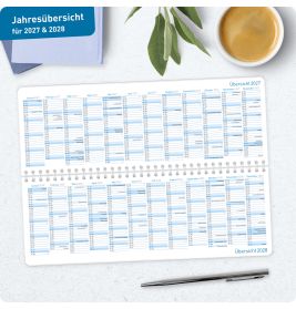 Tischkalender königsblau 2027,