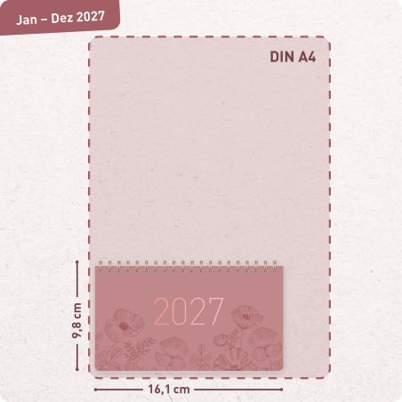 Tischkalender Pocket 2027 sortiert