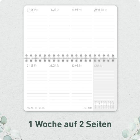 Tischkalender Pocket 2027 sortiert
