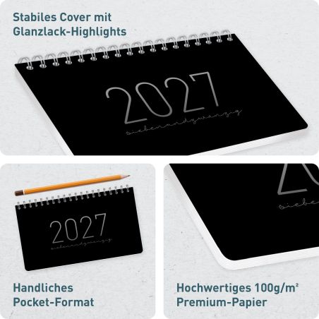 Tischkalender Pocket 2027 sortiert