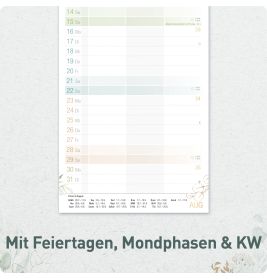 Wandkalender Planer für Zwei 2027, kompakt - blattgold