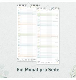 Wandkalender Planer für Zwei 2027, kompakt - blattgold