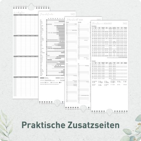 Wandkalender Planer für Zwei 2027, kompakt - blattgold