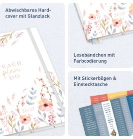Wandkalender Planer für Zwei 2027, kompakt - blattgold