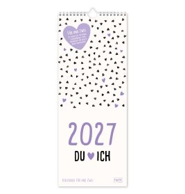 Wandkalender Du+Ich 2027, 16,5 x 42
