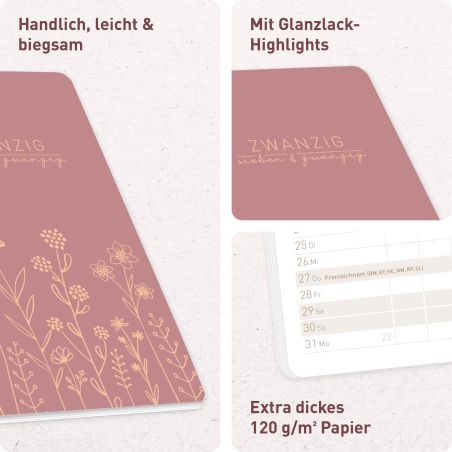 Monatskalender Pocket slim 2027A6 sortiert