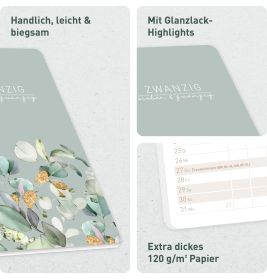 Monatskalender Pocket slim 2027A6 sortiert