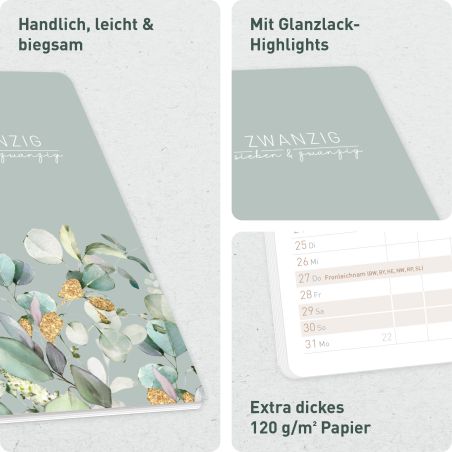 Monatskalender Pocket slim 2027A6 sortiert