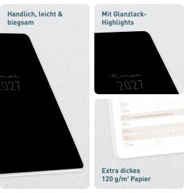 Monatskalender Pocket slim 2027A6 sortiert