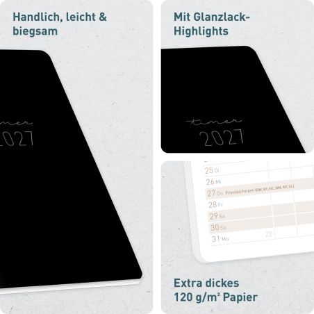 Monatskalender Pocket slim 2027A6 sortiert