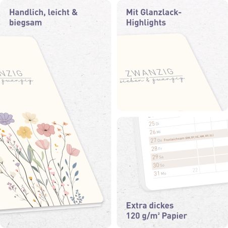 Monatskalender Pocket slim 2027A6 sortiert