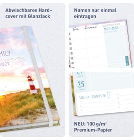 Familienkalender Family Timer 2027, sortiert