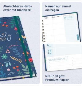 Familienkalender Family Timer 2027, sortiert