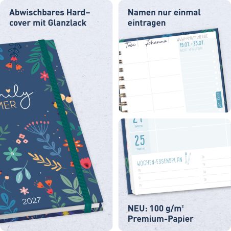 Familienkalender Family Timer 2027, sortiert