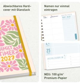 Familienkalender Family Timer 2027, sortiert