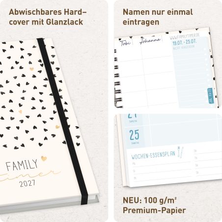 Familienkalender Family Timer 2027, sortiert