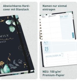 Familienkalender Family Timer 2027, sortiert