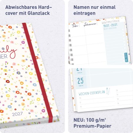 Familienkalender Family Timer 2027, sortiert