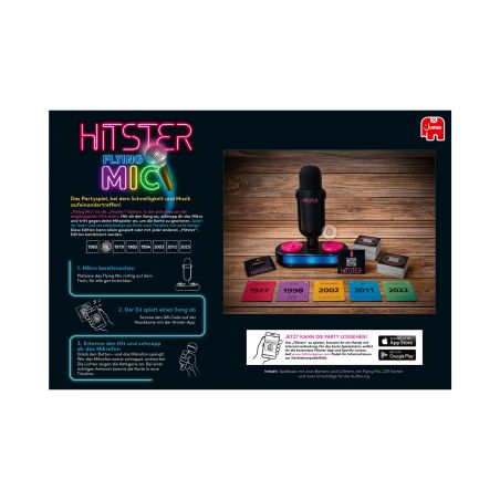 Jumbo: Hitster – Flying Mic. Das interaktive Karaoke-Partyspiel ab 16 Jahren