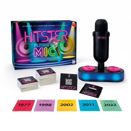 Jumbo: Hitster – Flying Mic. Das interaktive Karaoke-Partyspiel ab 16 Jahren