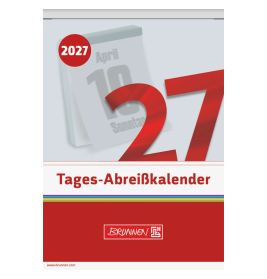 BRUNNEN Tagesabreißkalender 2027 – 98x142mm, tägl. 1 Seite für Notizen
