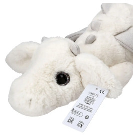 SNUKIS Plüschdrache weiß 65 cm