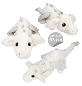 SNUKIS Plüschdrache weiß 65 cm