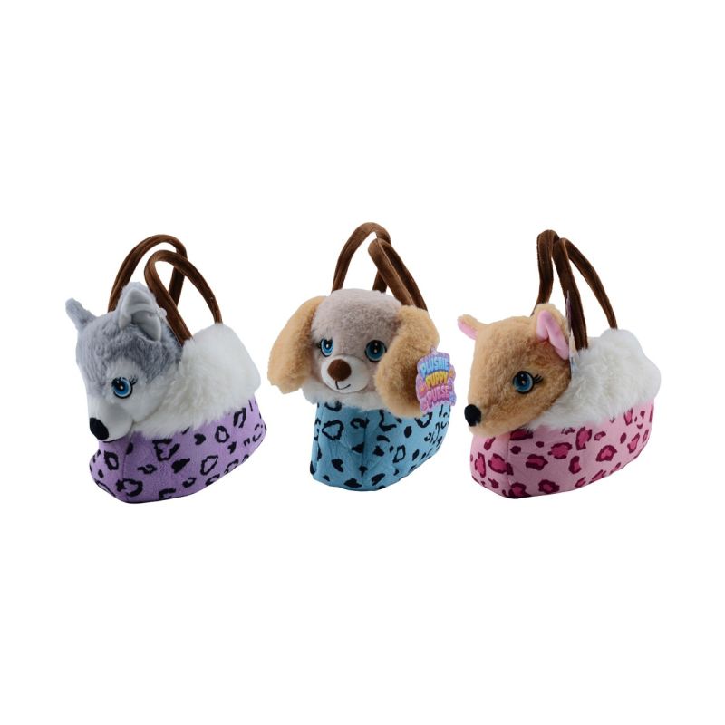 Niedliche Plüschhunde in Handtasche – 3-fach sortiert, perfekter Begleiter für kleine Tierliebhaber