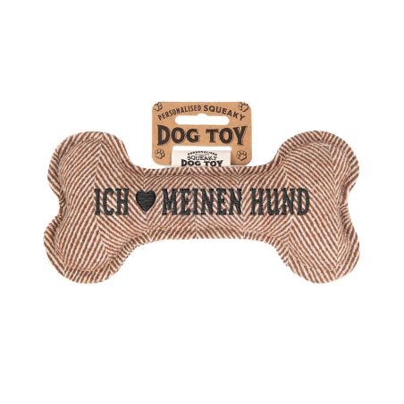 Hundespielzeug Ich ? meinen Hu nd (brown)