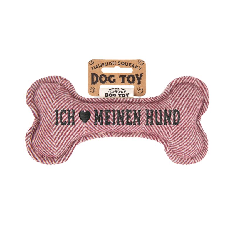 Hundespielzeug Ich ? meinen Hu nd (red)