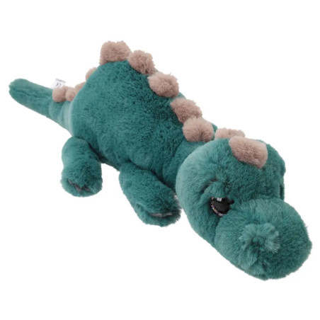 Depesche Dino World Plüschdino liegend grün 50 cm – Kuscheliger Dinosaurier