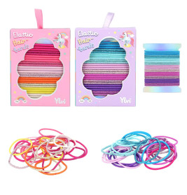 Ylvi Glitzerhaargummi Set