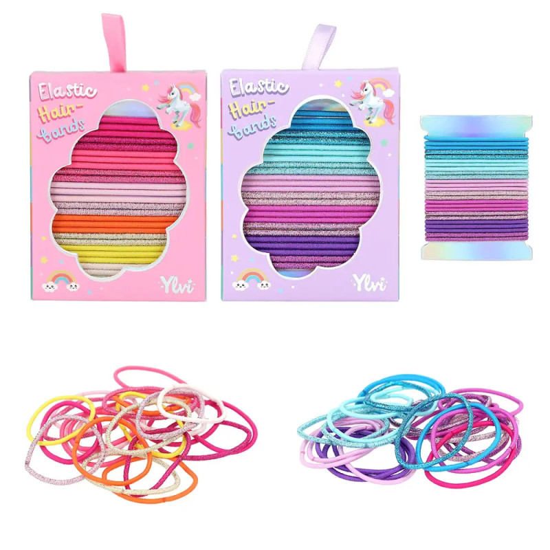 Ylvi Glitzerhaargummi Set