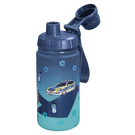 Step by Step Trinkflasche Police Blau 0,4L | Auslaufsicher & Robust | BPA-frei | Für Kinder