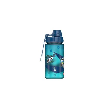 Step by Step Trinkflasche Police Blau 0,4L | Auslaufsicher & Robust | BPA-frei | Für Kinder