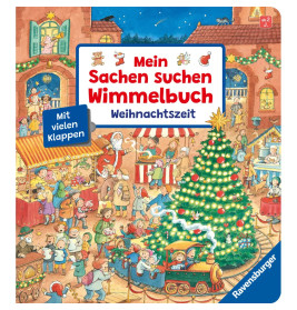 Mein Sachen suchen Wimmelbuch: Weihnachtszeit, Pappbilderbuch mit vielen lustigen Klappen ab 2 Jahre