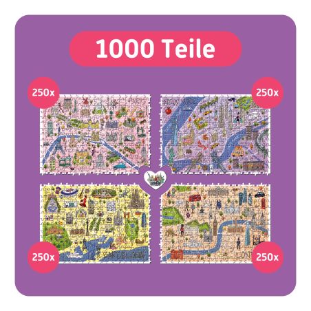 Teampuzzle Städte 1000 Teile