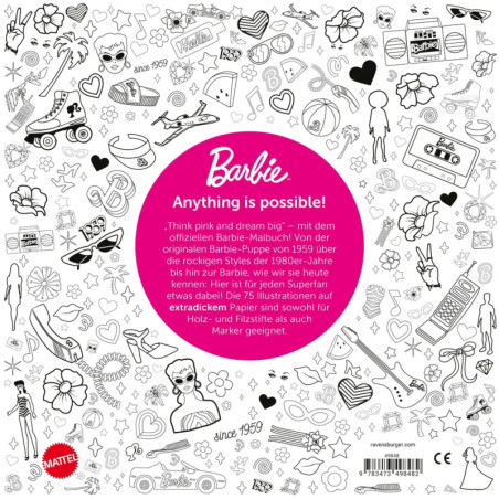 Ravensburger Barbie: Das offizielle Malbuch – Kreativer Malspaß für Barbie-Fans ab 4 Jahren