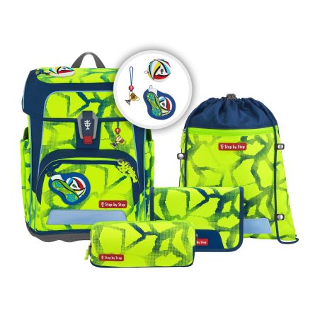 CLOUD NEON Schulranzen-Set Soccer