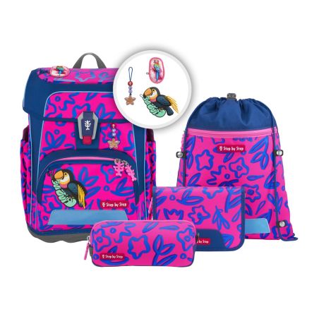CLOUD NEON Schulranzen-Set Tropica