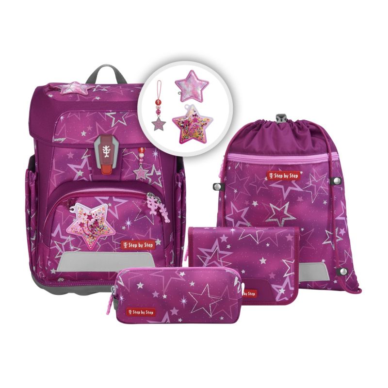 CLOUD GLITTER Schulranzen-Set Star