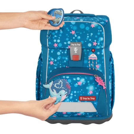 GIANT Schulranzen-Set “Dolphin Azur