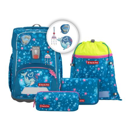 GIANT Schulranzen-Set “Dolphin Azur