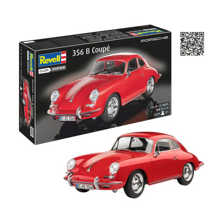 Porsche 356B Coupé -75 Years Plastic Modelbuilding, Revell Bausatz zum Zusammenstecken mehrfarbig