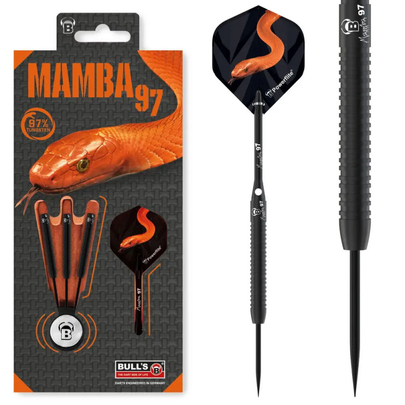 BULL'S Darts Mamba 97 M2 Steel Dart 22g – Präzision & Kontrolle für Profis