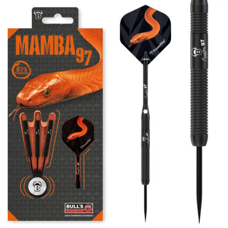 BULL'S Darts Mamba 97 M1 Steel Darts 23g – Top Präzision 97% Tungsten